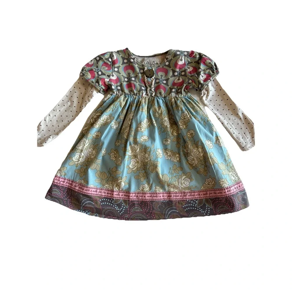 Matilda Jane Gypsy Blue Maggie Stew & Paint By Numbers Plum Dress‎ Sz 4 Set Of 2